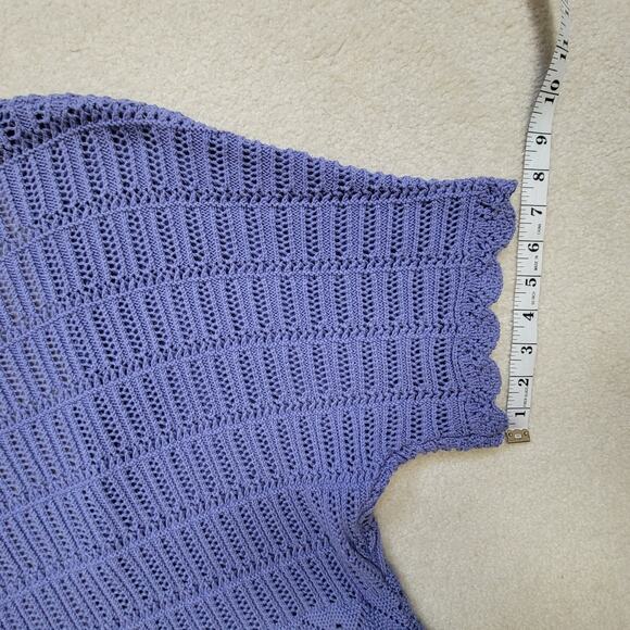 NWT JM Collection Woman 2X Short Sleeve Open Loose Knit Sweater1 Button V-Neck - Picture 5 of 9